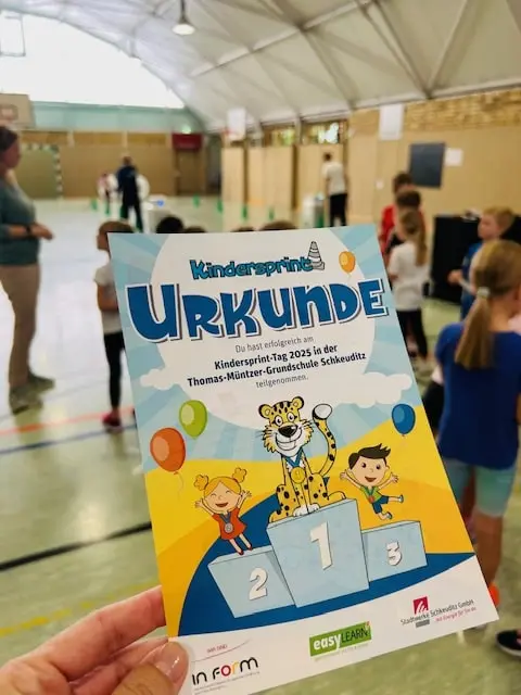 Kindersprint Schkeuditz Urkunde